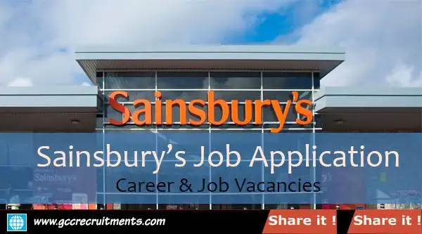 Sainsbury's Careers 2022 - Fill Application Online