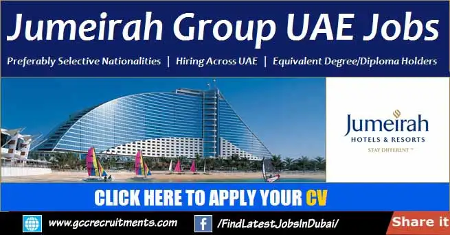Jumeirah Group Careers in Dubai 2022 Job Openings
