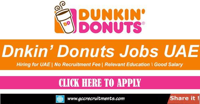 Dunkin Donuts Careers in UAE Latest Openings 2022