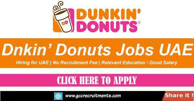 Dunkin Donuts Careers in Dubai