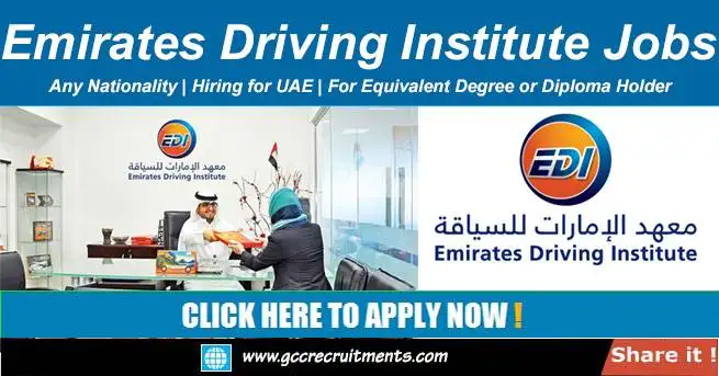 Emirates Driving Institute Jobs in Dubai EDI Jobs 2023