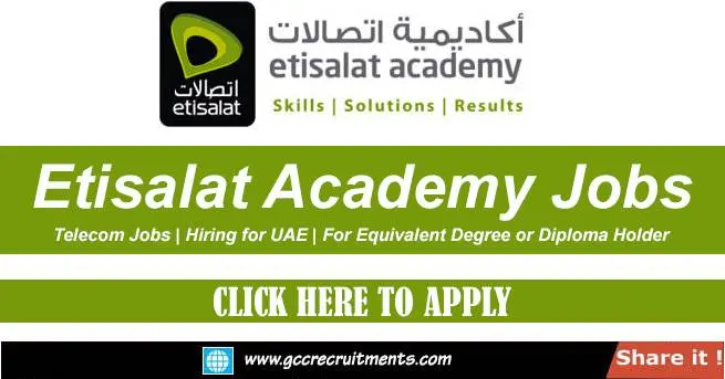 Etisalat Academy Careers in Dubai