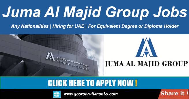 Juma Al Majid Group Jobs in Dubai and Careers UAE 2022