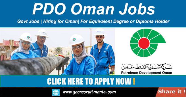 PDO Careers Oman 2023|Petroleum Development Oman Jobs