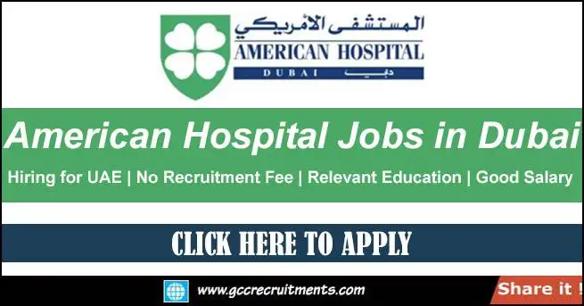American Hospital Careers in Dubai UAE Job Offers 2023
