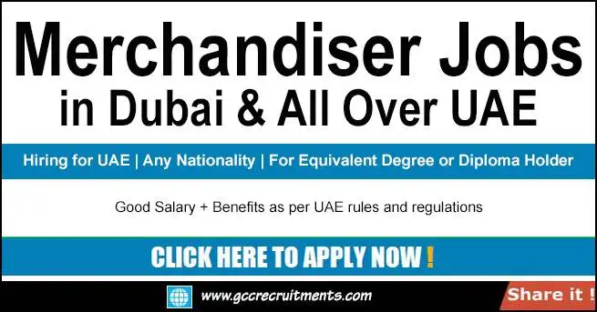 Merchandiser Jobs in Dubai & All Over UAE