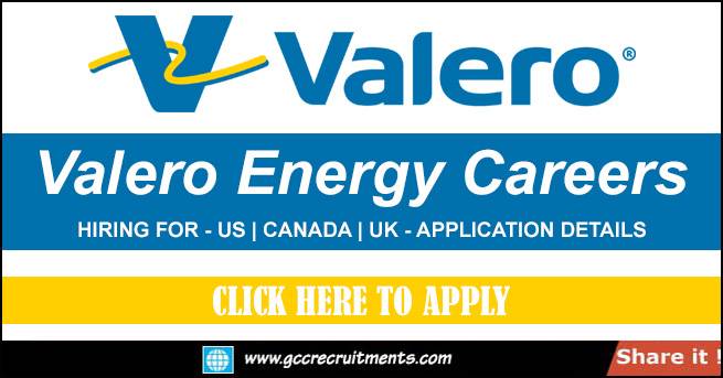 Valero Energy Careers in USA 2023 Job Application Online