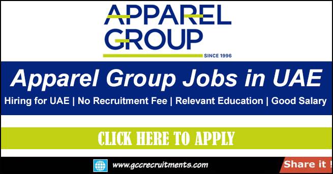Apparel Group Careers in Dubai 2023 Vacancies in UAE