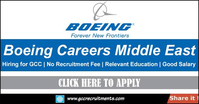 Boeing Careers Vacancies in Dubai Across Middle East