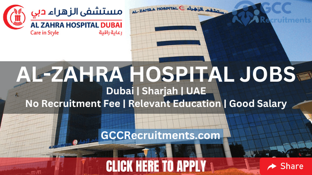 Al Zahra Hospital Careers in Dubai & Sharjah UAE