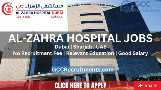 Al Zahra Hospital Careers in Dubai & Sharjah