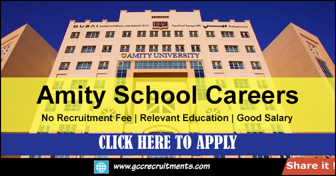 Amity School Careers in Dubai New Openings