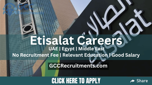 Etisalat Telecom Jobs in Dubai, Abu Dhabi, Ajman, UAE