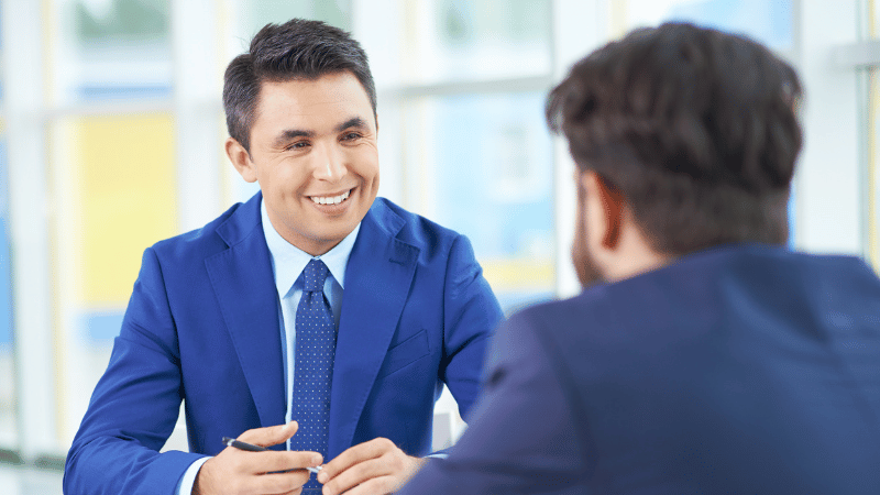 Female attending an interview