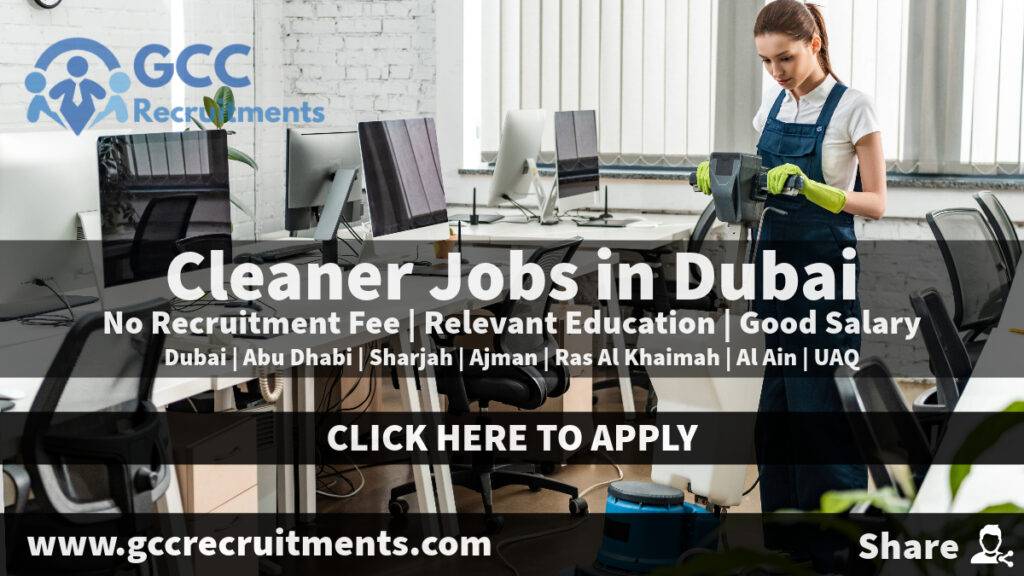 Cleaner Jobs in Dubai - Cleaning Job Vacancies (NOV 2023)
