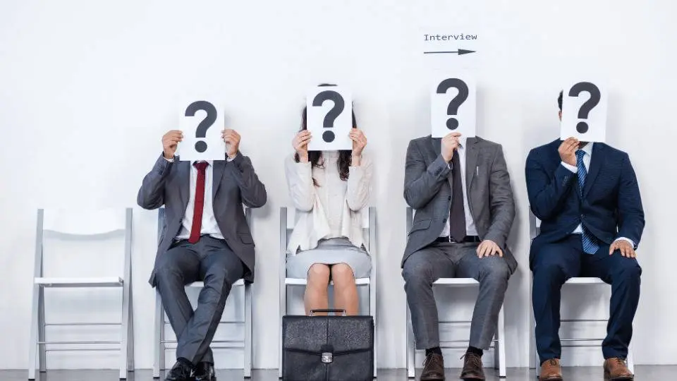 people sitting for jobs interview