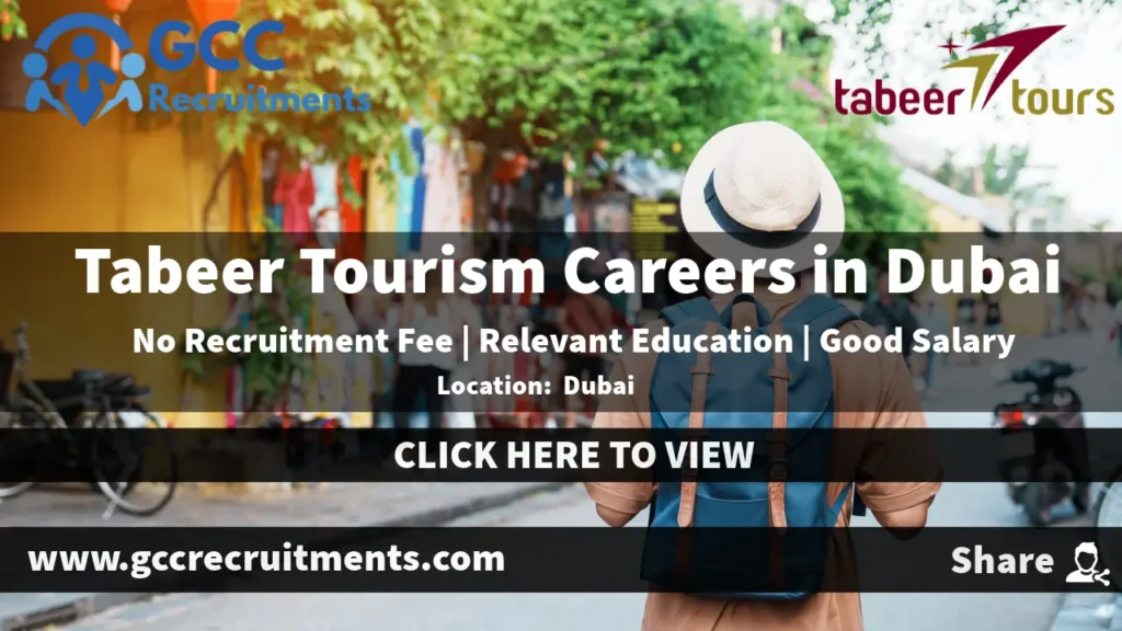 Tabeer Tourism Careers 2024 in Dubai: New Job Openings